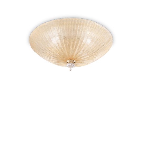 IDEAL LUX plafonjera SHELL PL3 AMBRA - 140179