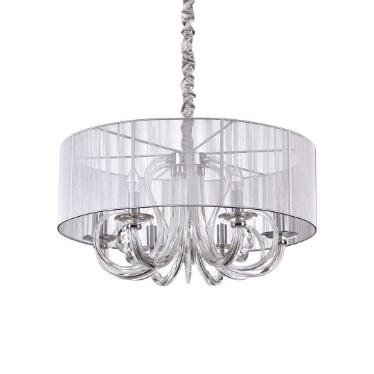 IDEAL LUX luster SWAN SP6 ARGENTO - 208152