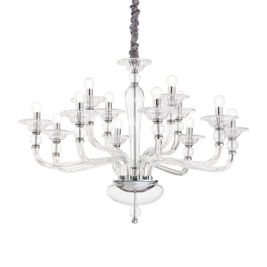 IDEAL LUX luster DANIELI SP12 TRASPARENTE - 213484