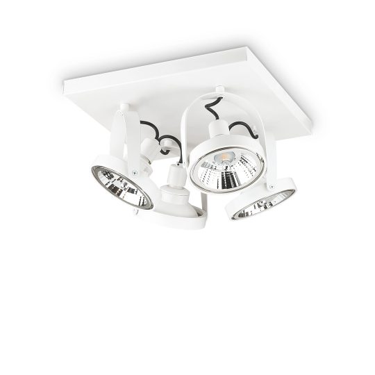 IDEAL LUX plafonjera GLIM PL4 SQUARE BIANCO - 229638