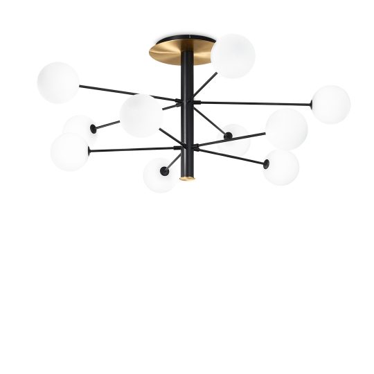 IDEAL LUX plafonjera COSMOPOLITAN PL10 NERO OTTONE - 273693